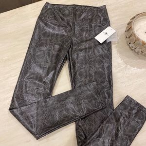 Seven For All Mankind Snakeskin Faux Leather Leggings.